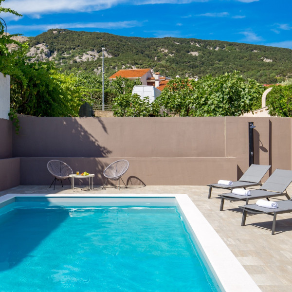 Destination sea, Destination Sea with pool near the center of Ba&scaron;ka, Krk Island, Croatia Ba&scaron;ka