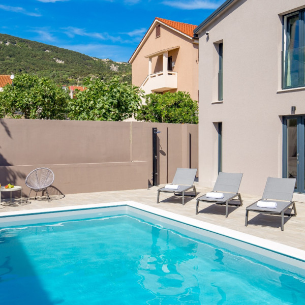 Destination sea, Destination Sea with pool near the center of Ba&scaron;ka, Krk Island, Croatia Ba&scaron;ka